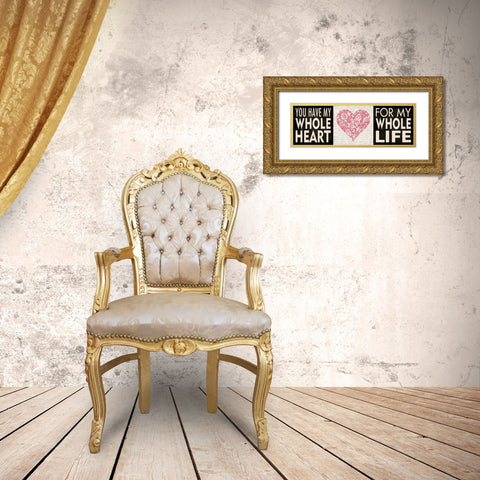 Whole Heart Gold Ornate Wood Framed Art Print with Double Matting by Marrott, Stephanie
