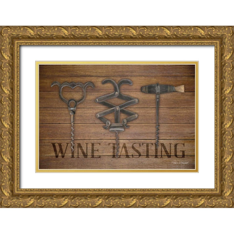 Corkscrews Gold Ornate Wood Framed Art Print with Double Matting by Marrott, Stephanie