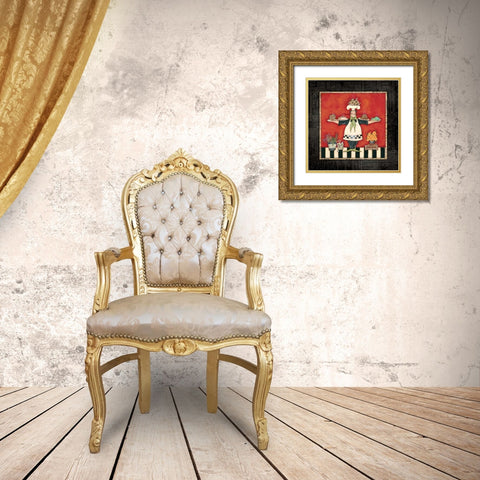 Overachiever Chef Gold Ornate Wood Framed Art Print with Double Matting by Marrott, Stephanie