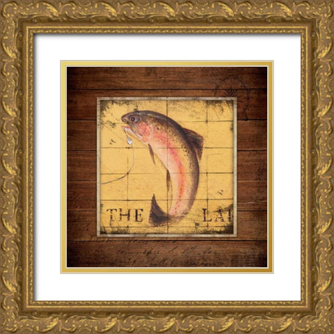 On the Line Gold Ornate Wood Framed Art Print with Double Matting by Marrott, Stephanie