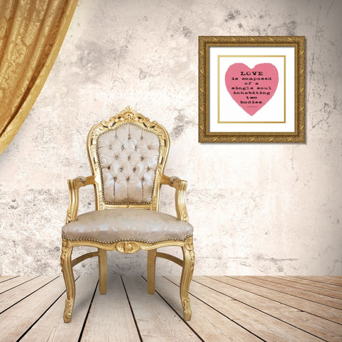 Love Is Gold Ornate Wood Framed Art Print with Double Matting by Marrott, Stephanie