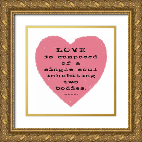 Love Is Gold Ornate Wood Framed Art Print with Double Matting by Marrott, Stephanie