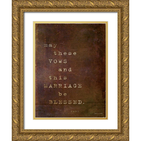 These Vows Gold Ornate Wood Framed Art Print with Double Matting by Marrott, Stephanie