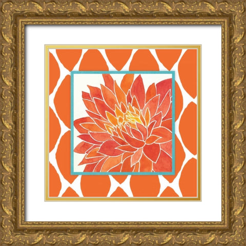Modern Flower II Gold Ornate Wood Framed Art Print with Double Matting by Marrott, Stephanie