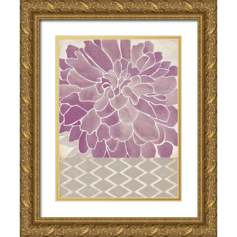 Dahlia Orchid II Gold Ornate Wood Framed Art Print with Double Matting by Marrott, Stephanie