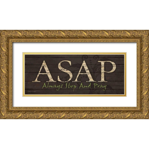 ASAP Gold Ornate Wood Framed Art Print with Double Matting by Marrott, Stephanie