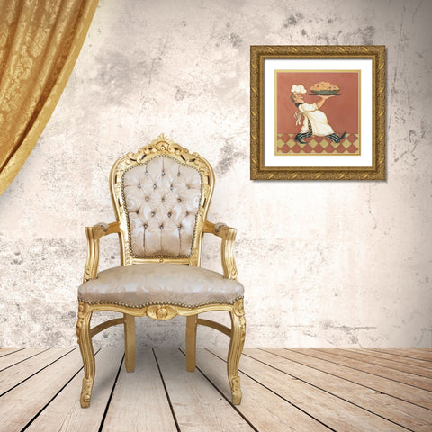 Pasta Chef Gold Ornate Wood Framed Art Print with Double Matting by Marrott, Stephanie