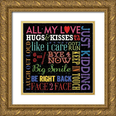 Text Slang II Gold Ornate Wood Framed Art Print with Double Matting by Marrott, Stephanie