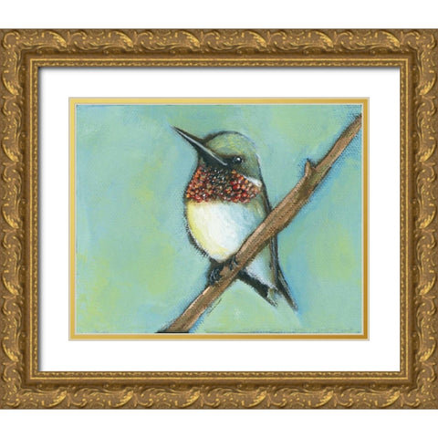 Taking A Rest Gold Ornate Wood Framed Art Print with Double Matting by Marrott, Stephanie