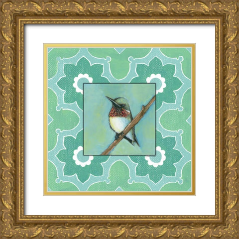 Taking a Rest in Green Gold Ornate Wood Framed Art Print with Double Matting by Marrott, Stephanie