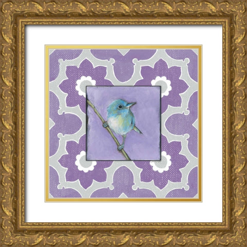 Feeling Fancy in Purple Gold Ornate Wood Framed Art Print with Double Matting by Marrott, Stephanie