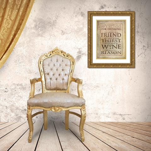 Well to Remember Gold Ornate Wood Framed Art Print with Double Matting by Marrott, Stephanie