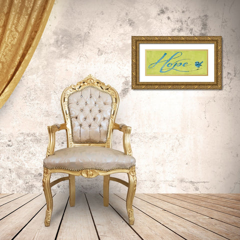 Hope Gold Ornate Wood Framed Art Print with Double Matting by Marrott, Stephanie