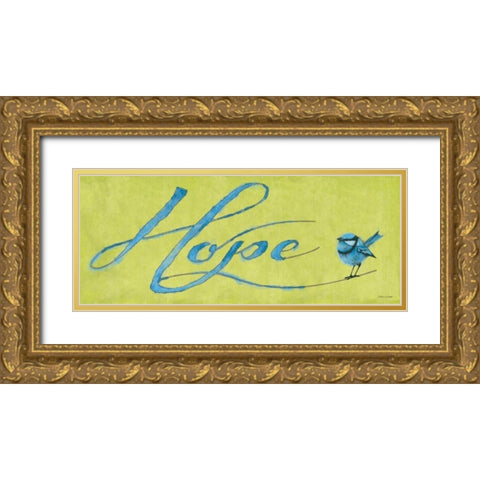 Hope Gold Ornate Wood Framed Art Print with Double Matting by Marrott, Stephanie