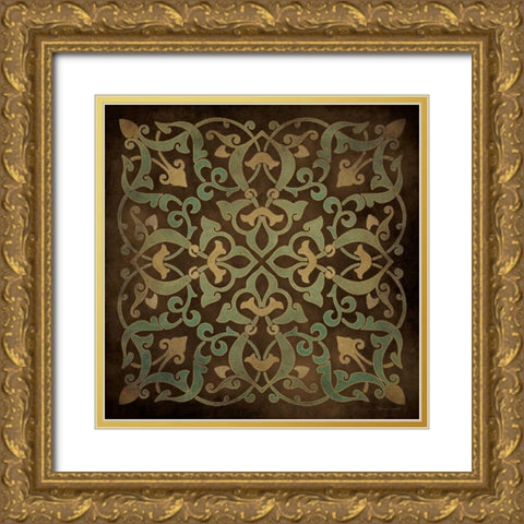 Tile Design I Gold Ornate Wood Framed Art Print with Double Matting by Marrott, Stephanie