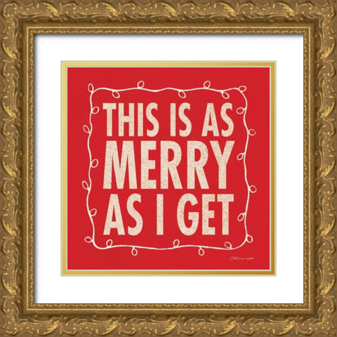 As Merry Gold Ornate Wood Framed Art Print with Double Matting by Marrott, Stephanie