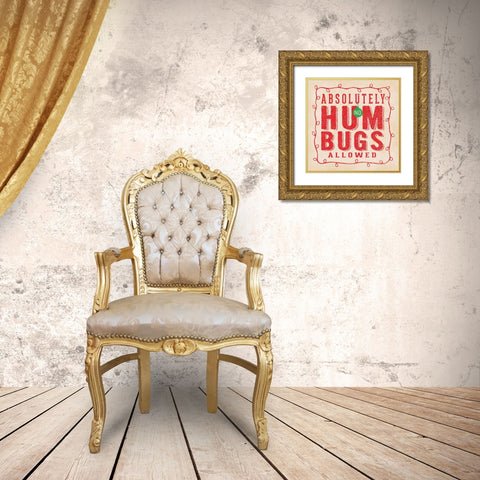 Hum Bugs Gold Ornate Wood Framed Art Print with Double Matting by Marrott, Stephanie