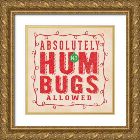 Hum Bugs Gold Ornate Wood Framed Art Print with Double Matting by Marrott, Stephanie