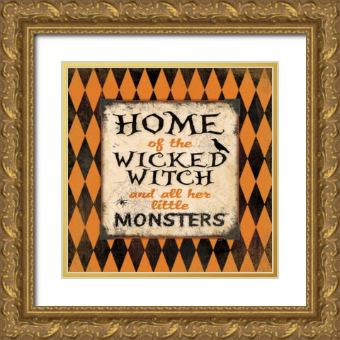 Halloween Type II Gold Ornate Wood Framed Art Print with Double Matting by Marrott, Stephanie