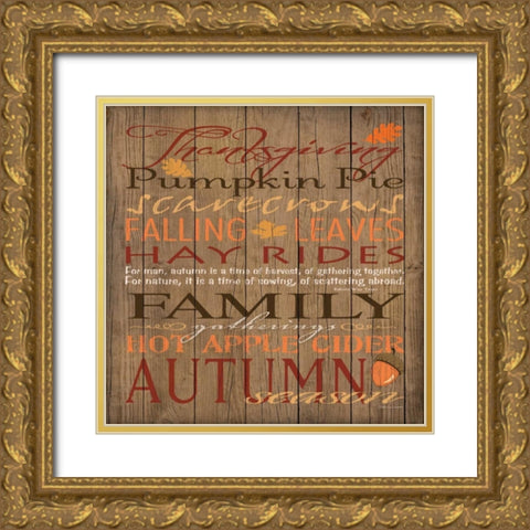 Thanksgiving I Gold Ornate Wood Framed Art Print with Double Matting by Marrott, Stephanie