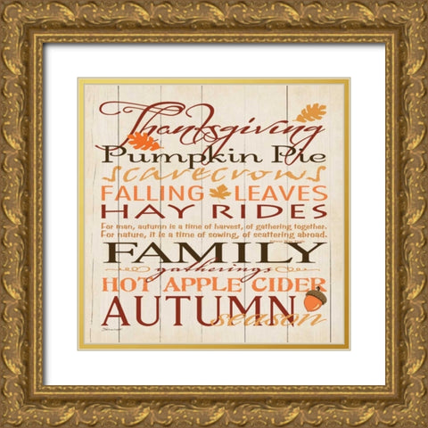 Thanksgiving II Gold Ornate Wood Framed Art Print with Double Matting by Marrott, Stephanie