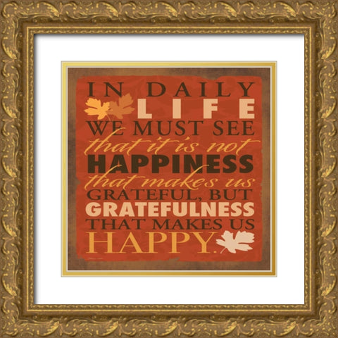 Grateful Gold Ornate Wood Framed Art Print with Double Matting by Marrott, Stephanie