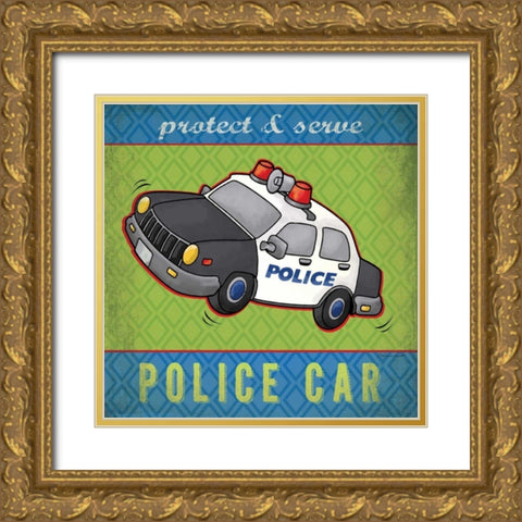 Police Gold Ornate Wood Framed Art Print with Double Matting by Marrott, Stephanie