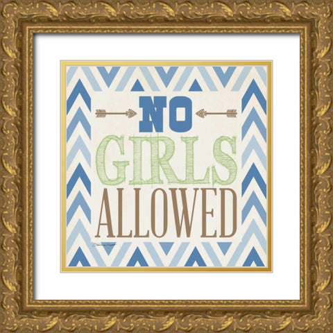 Playroom Boy II Gold Ornate Wood Framed Art Print with Double Matting by Marrott, Stephanie