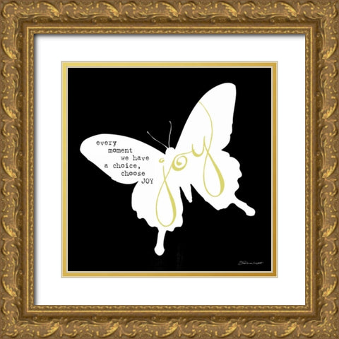 Joy Gold Ornate Wood Framed Art Print with Double Matting by Marrott, Stephanie