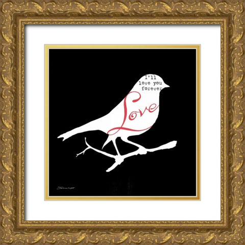 Love Gold Ornate Wood Framed Art Print with Double Matting by Marrott, Stephanie