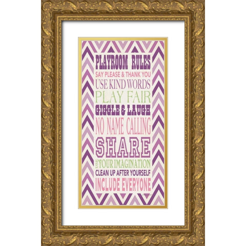 Playroom Girl II Gold Ornate Wood Framed Art Print with Double Matting by Marrott, Stephanie