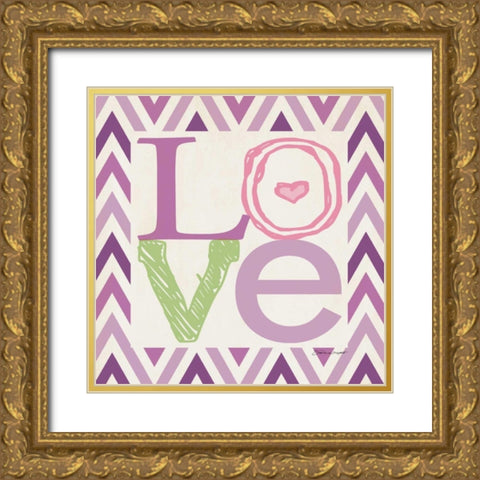 Playroom Love II Gold Ornate Wood Framed Art Print with Double Matting by Marrott, Stephanie