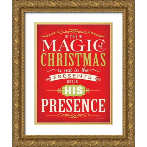 Presence II Gold Ornate Wood Framed Art Print with Double Matting by Marrott, Stephanie
