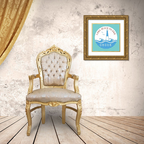 Long Beach Island II Gold Ornate Wood Framed Art Print with Double Matting by Marrott, Stephanie