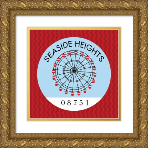 Seaside Heights I Gold Ornate Wood Framed Art Print with Double Matting by Marrott, Stephanie