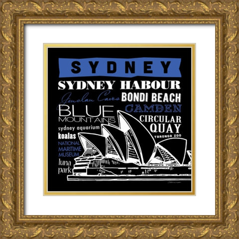Sydney Gold Ornate Wood Framed Art Print with Double Matting by Marrott, Stephanie
