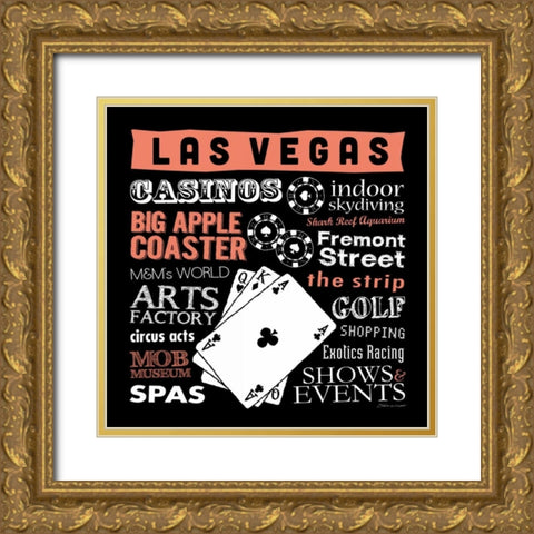 Vegas Gold Ornate Wood Framed Art Print with Double Matting by Marrott, Stephanie