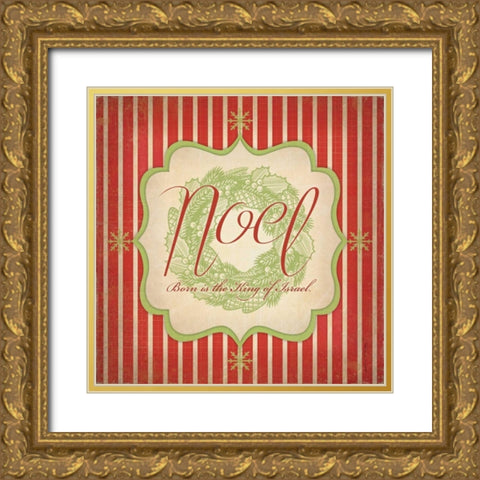 Noel  Gold Ornate Wood Framed Art Print with Double Matting by Marrott, Stephanie