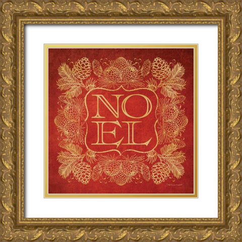 Noel Gold Ornate Wood Framed Art Print with Double Matting by Marrott, Stephanie