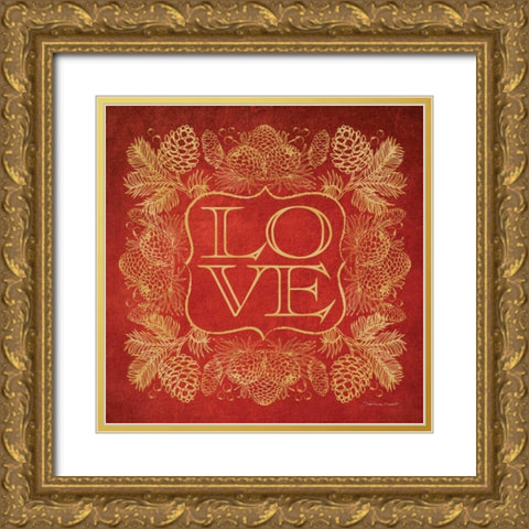 Love   Gold Ornate Wood Framed Art Print with Double Matting by Marrott, Stephanie