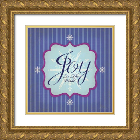 Joy Gold Ornate Wood Framed Art Print with Double Matting by Marrott, Stephanie