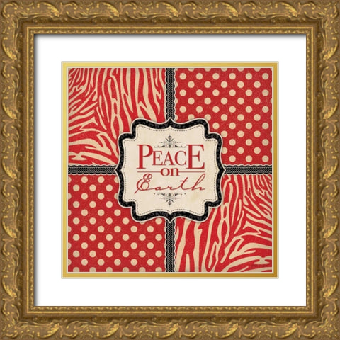 Peace on Earth Gold Ornate Wood Framed Art Print with Double Matting by Marrott, Stephanie