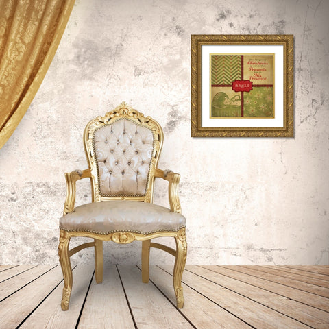 The Magic - Green Gold Ornate Wood Framed Art Print with Double Matting by Marrott, Stephanie