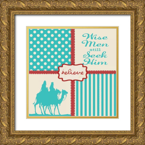 Wisemen Still Seek Gold Ornate Wood Framed Art Print with Double Matting by Marrott, Stephanie
