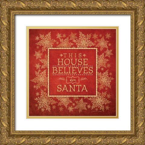 This House Gold Ornate Wood Framed Art Print with Double Matting by Marrott, Stephanie