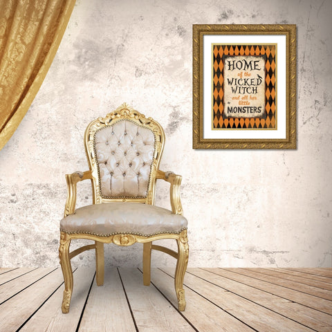 Home of the Wicke Witch Gold Ornate Wood Framed Art Print with Double Matting by Marrott, Stephanie