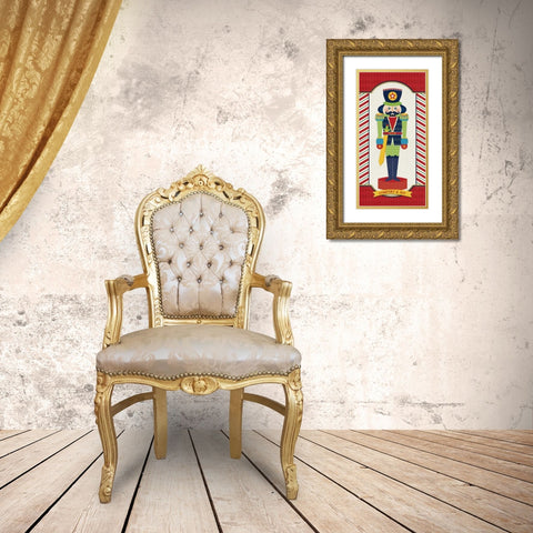 Nutcracker IV Gold Ornate Wood Framed Art Print with Double Matting by Marrott, Stephanie