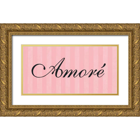 Amore Gold Ornate Wood Framed Art Print with Double Matting by Marrott, Stephanie