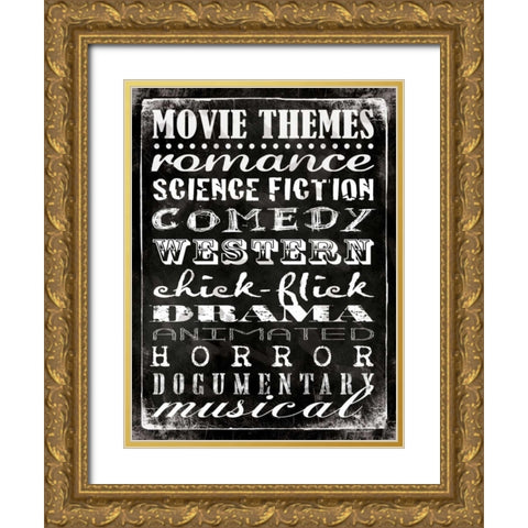 Movie Themes Gold Ornate Wood Framed Art Print with Double Matting by Marrott, Stephanie