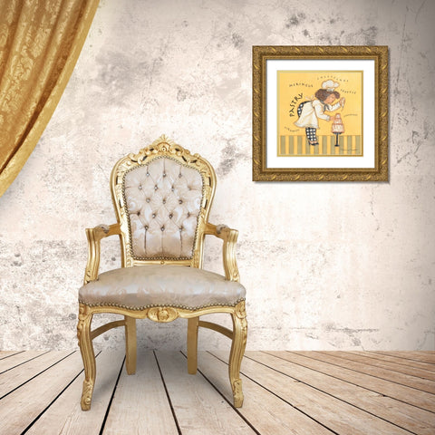 Pastry Chef Gold Ornate Wood Framed Art Print with Double Matting by Marrott, Stephanie